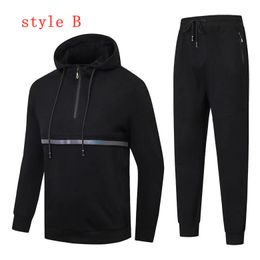 Men's pullovers Italian brand men's striped cotton sportswear Autumn winter golf baseball uniform men's running loose blazer pants 2pic set