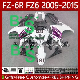 OEM Fairings For YAMAHA FZ 6R 6N 6 FZ6 R N 600 FZ-6R FZ600 FZ6R 2009 2010 2011 2012 2013 2014 2015 Body 103No.115 FZ-6N 09 10 11 12 13 14 15 FZ6N 09-15 Rose White Bodywork Kit