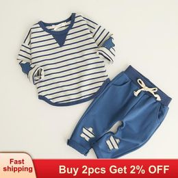 Summer Baby Boys Clothes for Boy T-shirt and Pants Children Clothing 1 2 3 4 5 Years Fashion Cotton Letter Print Sport Suit LJ200831