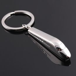 Bullet High-speed Train Men Women Gift Keychain Keyring Bag Key Chains Holder Key Ring For Car Accessories Party Gift