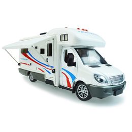 1:32 Scale Sprinter Luxury Motorhome Recreational Vehicle RV Trailer Caravan Alloy Metal Diecast Car Model Babys Toys Collection LJ200930