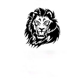 Lion car sticker decal, suitable for car head lion hood window decoration detachable animal Decal mural large 57cmx64cm PVC