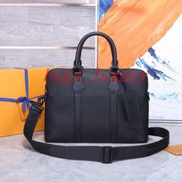 Top Quality Business Bags Mens Designer Hand knitted Leisure Real Leather Laptop Bags Document Bag