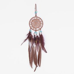 DreamCatcher Weaving Lace Dream Catcher Girlish Heart Retro Dream Feather Door Ornaments Pendant Wall Hanging Decoration SEA SHIP CCC4860