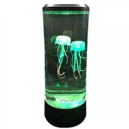 2022 new 7 Color Changing LED Jellyfish Lamp Aquarium Bedside Night Light Decorative Romantic Atmosphere USB Charging Creative Gift