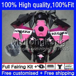 Pink Repsol Bodys For HONDA CBR 600 CC RR 600CC CBR600RR 05 06 48HM.195 CBR 600RR F5 05 06 CBR600F5 CBR600 RR 2005 2006 Injection Fairings