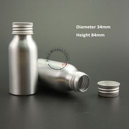 20pcs/Lot Wholesale 50ml Aluminum Cosmetic Container Small 50g Empty Bottle 5/3OZ Vial Travel Packaging Refillable Casegood qualitty