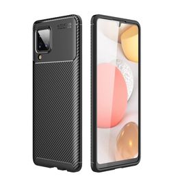 Carbon Fibre Case Slim Cover TPU Non-Slip Thin Protective Cover Shockproof For Samsung Galaxy A02S A12 5G A32 A52 A72 A42 S20 FE M51 M31S
