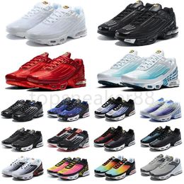 Running Shoes quality plus 3 running shoes mens sports shoes chaussures three black laser blue purple silver red smoke grey outdoor sports shoes