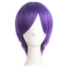 Wig Short Smooth Violet 31cm With Wick, Cosplay