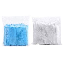 100pcs/set Disposable Bouffant Caps Hair Head Cover Net For Eyelash Extension Spun Bonded Hair Salon Bathroom bbyhEa