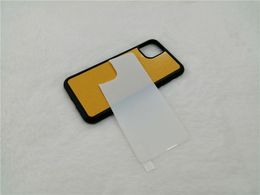 50pcs Sublimation tempered glass rubber phone Case for iphone 12 11 Pro Max X XS XR 7 8 Plus