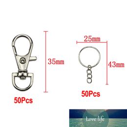 swivel lobster claw Canada - Metal Swivel Clasp Key Ring Metal Lobster Claw Clasp Hook Key Ring Keychain DIY Making Jewelry Findings