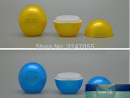 10/30/50pcs Plastic Ball Yellow Cosmetic Lip Balm Container, Empty Makeup Tool Lipstick Blue Package, Lip Rouge Refillable Case