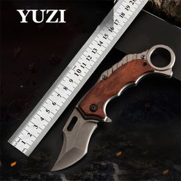 YUZI Sweet Flipper Tactical Folding Knife 3Cr13Mov 57HRC Camping Hunting Survival Tool Defensive Pocket Knives with box