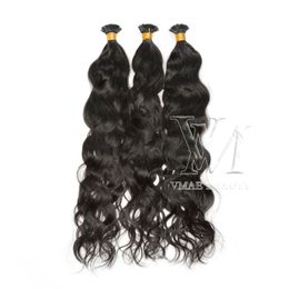 VMAE Mongolian Hair 11A Natural Colour 1g Strand 100g Pre Bonded Keratin Fusion Natural Wave I Tip Human Hair Extension