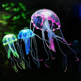 Colourful Artificial Glowing Effect Fish Tank Decoration Aquarium Jellyfish Ornament Aquatic Pet Supplies