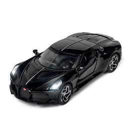 1/32 Diecast Car Model La Voiture Noire Limited Edition Metal Toy Sports Car Sound And Light Pull Back Car Kids Gifts Collection LJ200930