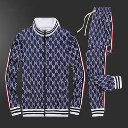gucci Adam Giysiler 2020 Marka erkek 0121 Suit bahar Sonbahar Uzun kollu İki parçalı Seti Güz Eşofman Koşu ceketler + pantolon Sweat