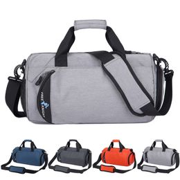 4 Colours Men Waterproof Gym Bags,Yoga Fitness Training Sports Bags with Shoes Bags,Multifunction Travel Outdoor Shoulder Bags Q0705