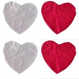 Sublimation Blank Pillow Covers Tto Love Heart Shaped Peach Skin Velvet Color Matching Cushion Cover New Arrival 4 5yja J2
