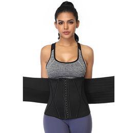 Fashion Sauna Effect Neoprene Waist Trainer Corset Cincher X Shape Steel Bones Fitness Workout Sweat Girdle Slimming Belts Body Sculpting Shapers