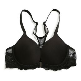 New Arrival Women Bra Quality Strength Design Push Up Bras Deep V Front Buckle Lace Bras 30 32 34 36 38 40 42 44 A B C D E 201202