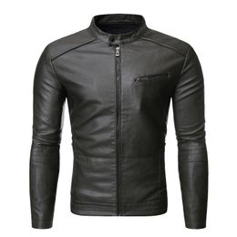 Leather Jacket Men Punk Jacket Slim Fit Moto Biker Leather Jackets Male Suede Faux Leather Coat High quality