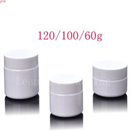 White PET Jar Screw Caps, 60ml 100ml 120ml Empty Cream Plastic Container Lid , Cosmetic Pot Bottles 60g 100g 120ghigh qualtity