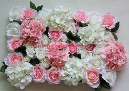 Artificial silk rose peony hydrangea flower wall wedding background decoration With leave Arch NEW 10pcs/lot TONGFENG