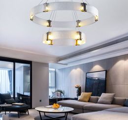 Postmodern living room chandelier simple creative bedroom bar counter restaurant light luxury glass lamp