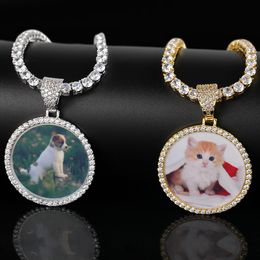 DIY Photo Pendant Round Necklace DIY Jewellery Gold and Silver Can Put Photo Necklace XD24283