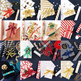 Christmas Gift Packaging Paper Valentines Day Gifts Birthday Gift Box Wrapping Paper Bag Book Leather Bag Flower Paper XD24185