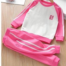 Girl's suit autumn new spring and autumn long sleeve children's clothing children's cotton leisure autumn wear girl baby's forei