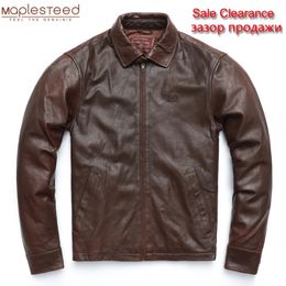 SALE CLEARANCE 100% Natural Sheepskin Genuine Leather Jacket Men Leather Jacket Man Leather Coat Spring Autumn LJ201029