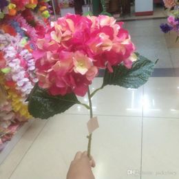 Hot Artificial Silk Fake Flowers Peony Floral Wedding Bouquet Bridal Hydrangea Decor Natural Lifelike Beautiful