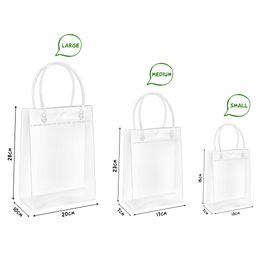 1/3pcs / set Mode Klare Tragetaschen PVC Wasserdichte Frauen Einkaufen Aufbewahrungstaschen Transparente Kosmetische Schulter Hangbags Reisetaschen
