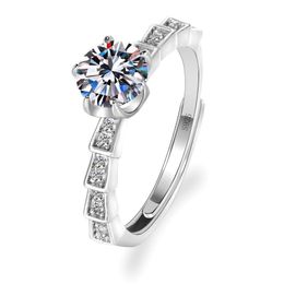 Korean Style Womens Gift High Quality Silver Plated Ring Adjustable Diamond Rings for Sale