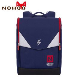 NOHOO Children School Bags for Boys Orthopaedic School Backpacks Girls Book Bag Knapsack Mochila escolar Grade 1-6 LJ200918