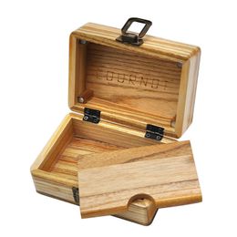 Newest Handmade Natural Wooden Stash Rolling Case Handroller Box Herb Tobacco Cigarette Roll Storage Box Cigar Lighter Smoking Tool DHL Free