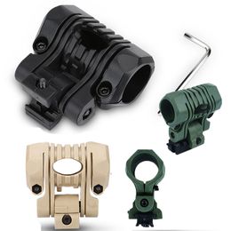 Airsoft Gear Helmet Accessory Rotatable Clamp Tactical Fast Wing Mount Light Clip Side Rail Mount 25mm Flashlight Holder NO01-10