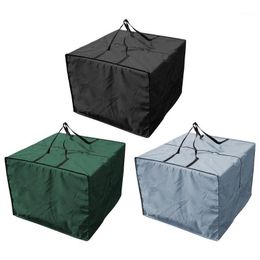 Storage Bags Outdoor 210D Patio Furniture Seat Cushions Bag Water Resistant Zippered Opening Seals With 2 Reinforced Everywhere