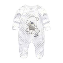 Baby Bodysuits Newborn Baby Girl Clothes Roupas de bebe Full Sleeve Baby Boy Clothes Outwear Spring Fall Pajamas G1221