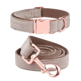 Unique Style Paws Dogs or Cats Collar Brown Velvet Christmas Collar Soft & Comfortable Made Well Classic 201125