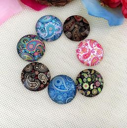 DIY accessories round glass patch cashew flower time gem hair Doll Manicure parts