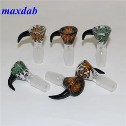 Hookah 14mm 18mm Glass Bowls Male Joint 5 Colors Smoking Bowl Pipe For hookahs Bongs Oil Rigs Water Pipes