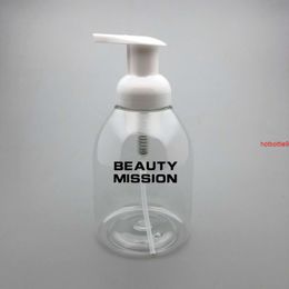 BEAUTY MISSION 10PCS/LOT 500ml Empty Shampoo Lotion Refillable Bottles Clear Foam Pump Soap Dispensergood qualtity