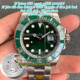 eternity 2021 ZFF New products born Real 904L Steel Bracelet Cal.3135 SA3135 Automatic THK12.65mm Ceramic Bezel Green Dial 116610 Mens Watch