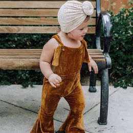 Pudcoco Girl Pants Pretty Toddler Girl Velvet Bib Pants Overalls Harem Pants Casual Leggings LJ201019