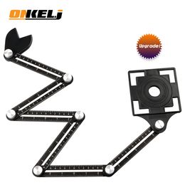 ONKEL.J Universal Opening Locator Tile Hole Tool Masonry Glass Fixed Angle Measuring Ruler Universal Angular 4/6/12 slides fold 201117